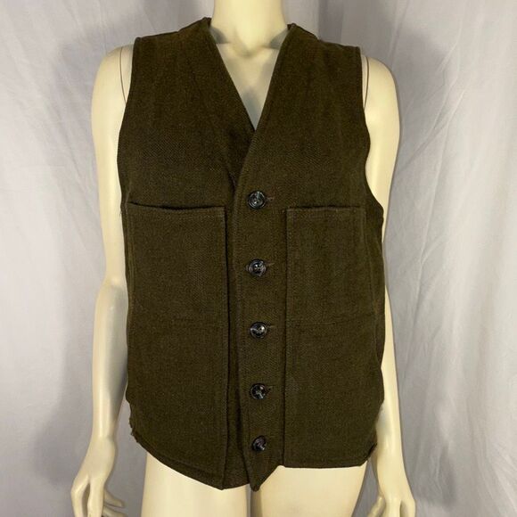 Vintage Filson Mackinaw Wool Vest Made in USA 100% Virgin Wool Hunting Outdoor W - Picture 12 of 13